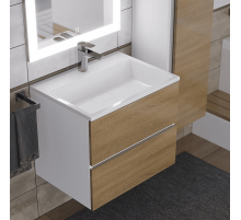 Раковина для ванной полувстраиваемая Uperwood Barsa (60 см, прямоугольная, белая)