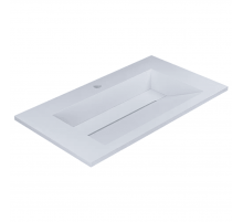 Раковина для ванной полувстраиваемая Uperwood Next (80 см, прямоугольная, белая)