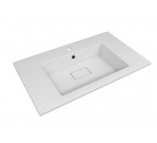 Раковина для ванной полувстраиваемая Uperwood May (80 см, прямоугольная, белая)