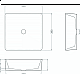 Купить Раковина для ванной комнаты накладная Uperwood Square (39 см, квадратная, графит) в магазине сантехники Santeh-Crystal.ru