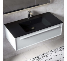 Раковина для ванной полувстраиваемая Uperwood Megan 100 см, черная матовая