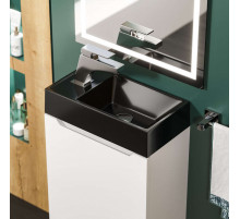 Раковина для ванной Uperwood Classic New 40 см, черная глянцевая, с накладкой для слива