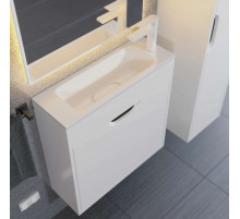 Тумба под раковину для ванной Uperwood Modul (60 см, подвесная, матовая, белая/графит)