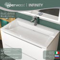 Раковина для ванной полувстраиваемая Uperwood Infinity 80х45х14 см, белая глянцевая