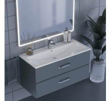 Тумба с раковиной для ванной Uperwood Foster (100 см, подвесная, серый графит)