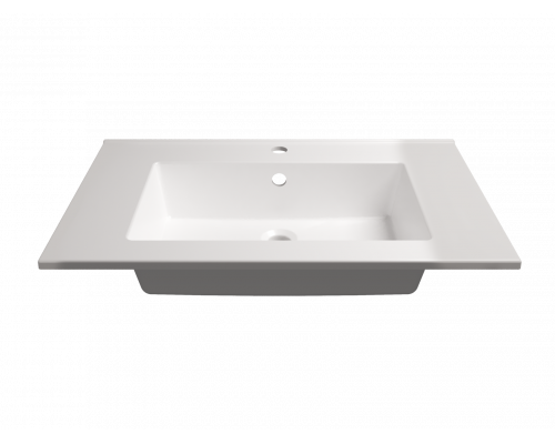 Раковина для ванной полувстраиваемая Uperwood Parma Premium 75 см, белая глянцевая