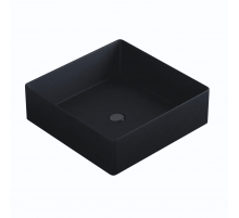 Раковина для ванной комнаты накладная Uperwood Square (39 см, квадратная, черный)