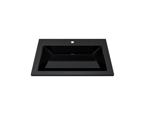 Раковина для ванной Uperwood Olivia 70 см, черная глянцевая