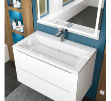 Раковина для ванной Uperwood Olivia 80 см, белая глянцевая