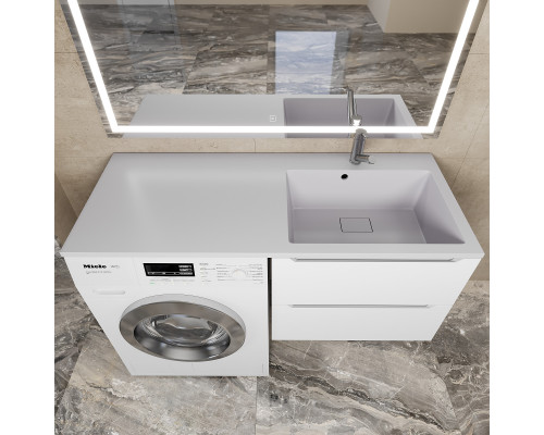 Раковина над стиральной машиной Uperwood Cosmos 120 см, правая, жасмин