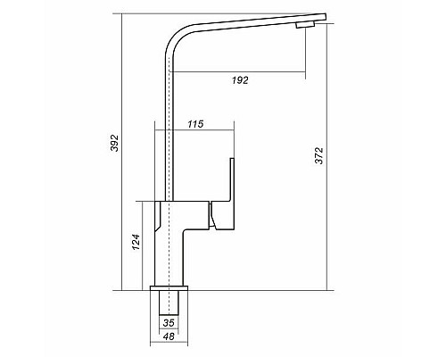 Приобрести Смеситель для кухни Uperwood UPD-002 (05, вороненая сталь/уголь) в магазине сантехники Santeh-Crystal.ru