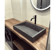 Раковина для ванной комнаты накладная Uperwood Mariana (60x40 см, прямоугольная, графит)