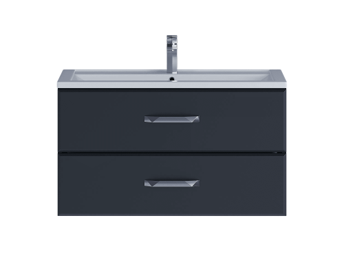 Приобрести Тумба с раковиной для ванной Uperwood Foster (90 см, подвесная, черная) в магазине сантехники Santeh-Crystal.ru