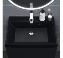 Раковина кварцевая для ванной Uperwood Classic Quartz (70 см, черная матовая, космос)