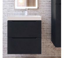 Тумба под раковину для ванной Uperwood Tanos NEW (50 см, подвесная, черная)