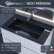 Раковина для ванной Uperwood Next Premium 80х45х13 см, черная глянцевая