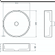 Приобрести Раковина для ванной комнаты накладная Uperwood Round (34 см, круглая, графит) в магазине сантехники Santeh-Crystal.ru