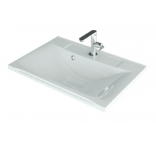 Раковина для ванной полувстраиваемая Uperwood Elen (75 см, с декоративной накладкой, белая)