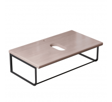 Столешница под раковину для ванной подвесная Uperwood Tanos (с кронштейнами, 80 см, светлое дерево)