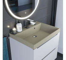 Раковина кварцевая для ванной Uperwood Classic Quartz (60 см, бежевая матовая, десерт)