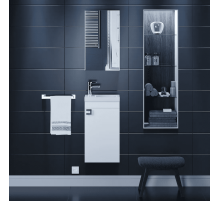 Тумба под раковину для ванной комнаты Uperwood Vizo (40 см, подвесная, белый глянец)