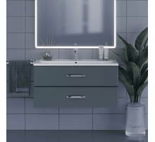 Тумба под раковину для ванной комнаты Uperwood Foster (100 см, подвесная, серый графит)