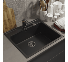 Кухонная мойка из искусственного камня Uperwood UPD-104 (прямоугольная, цвет уголь)