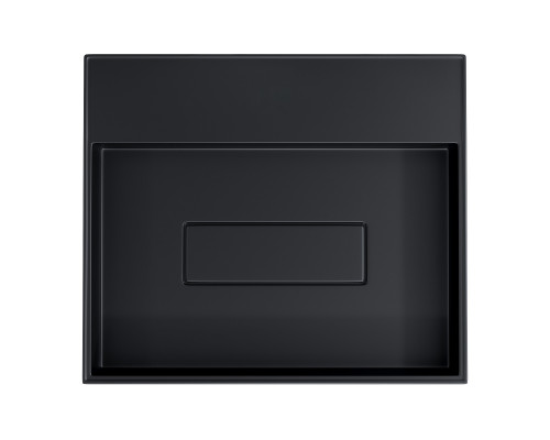 Раковина накладная кварцевая Uperwood Tanos Quartz 50 см, прямоугольная, без отверстия для смесителя, уголь