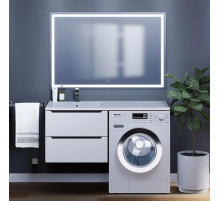 Тумба под стиральную машину Uperwood Tanos (60 см, подвесная, белая/графит)