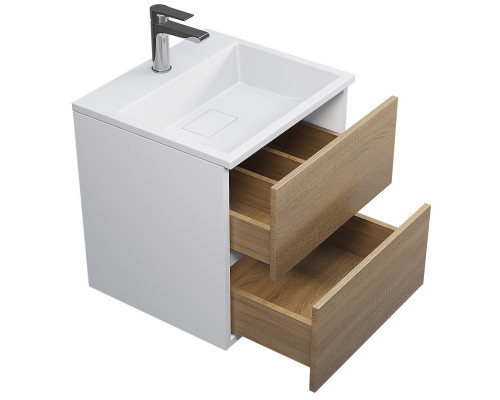 Раковина для ванной полувстраиваемая Uperwood Barsa, 50 см, белая глянцевая