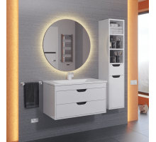 Зеркало для ванной с подсветкой Uperwood Modul (80x80 см, бесконтактный сенсор, антизапотевание, круглое, теплая подсветка)