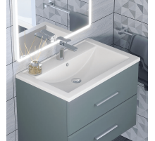 Раковина кварцевая для ванной Uperwood Foster Quartz (70 см, белая матовая, жасмин)