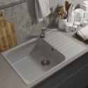Кухонная мойка из искусственного камня Uperwood UPD-400 (прямоугольная, цвет дым)