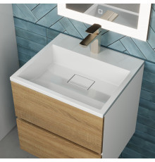 Раковина для ванной полувстраиваемая Uperwood Barsa, 50 см, белая глянцевая