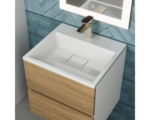 Раковина для ванной полувстраиваемая Uperwood Barsa, 50 см, белая глянцевая