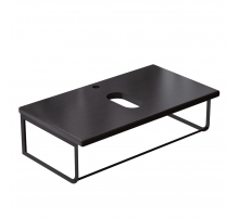 Столешница под раковину для ванной подвесная Uperwood Tanos (с кронштейнами, 80 см, темное дерево)