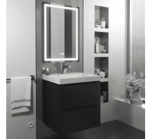 Тумба под раковину для ванной комнаты Uperwood Tanos подвесная (50 см, черная)