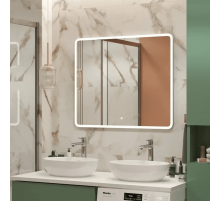 Зеркало для ванной с подсветкой Uperwood Foster (90x80 см, LED подсветка, сенсорный выключатель, антизапотевание)