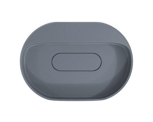 Раковина накладная кварцевая Uperwood Tanos Quartz 55 см, овальная, без отверстия для смесителя, бетон