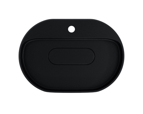 Раковина накладная кварцевая Uperwood Tanos Quartz 55х40х10 см, овальная, черная матовая, космос