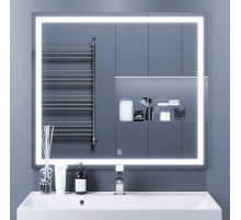 Зеркало для ванной с подсветкой Uperwood Tanos (90x80 см, LED подсветка, сенсорный выключатель, антизапотевание)