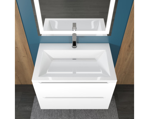 Раковина для ванной Uperwood Olivia 70 см, белая глянцевая