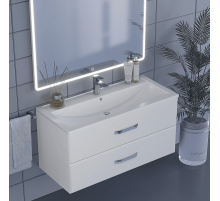 Тумба с раковиной для ванной Uperwood Foster (100 см, подвесная, белая)