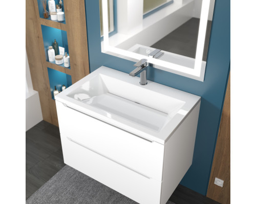 Раковина для ванной Uperwood Olivia 70 см, белая глянцевая