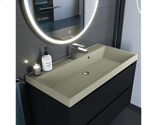 Santeh-Crystal.ru: Раковина кварцевая для ванной Uperwood Classic Quartz (90 см, бежевая матовая, десерт) Заказать Раковина кварцевая для ванной Uperwood Classic Quartz (90 см, бежевая матовая, десерт) в магазине сантехники Santeh-Crystal.ru