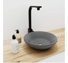 Раковина для ванной комнаты накладная Uperwood Sfera (40 см, круглая, графит)