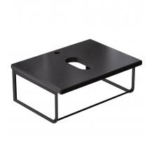 Столешница под раковину для ванной подвесная Uperwood Tanos (с кронштейнами, 60 см, темное дерево)