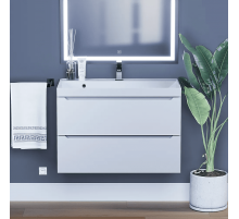 Тумба под раковину для ванной комнаты Uperwood Tanos подвесная (80 см, белая)