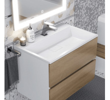 Раковина для ванной полувстраиваемая Uperwood Barsa (70 см, прямоугольная, белая)