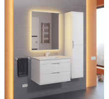 Тумба с раковиной для ванной Uperwood Modul (65 см, подвесная, матовая, белая)